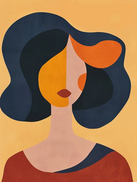 Porträt minimalistisch von ARTEO Gemälde