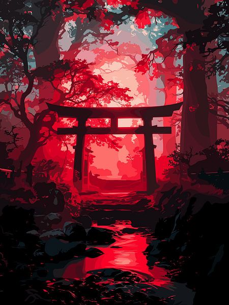 Een mystiek Japans bos van Vicky Hanggara