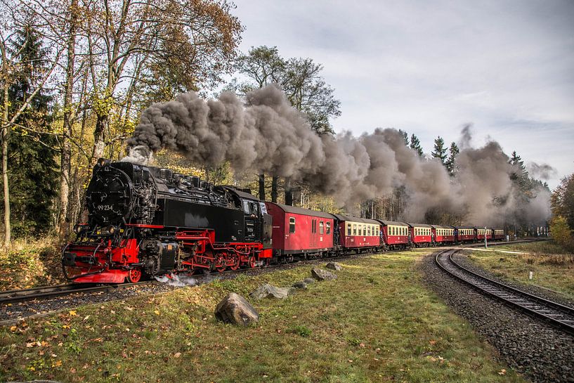 Harzer Schmalspurbahn 99-234, vertrek Drei Annen Hohne van Marcel Timmer