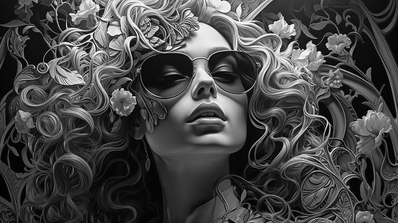 Porträt einer Frau Die 70er Jahre sind zurück von Animaflora PicsStock