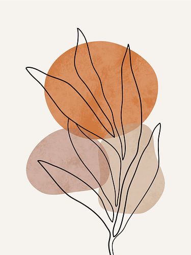 Plant warme kleuren, boho stijl