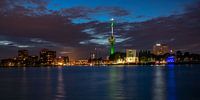 Rotterdam Euromast Neues Netz Blaue Stunde Blaue Stunde Blaue Stunde Abend Fotografie