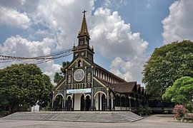 The wooden cathedral of Kon Tum by Frank Photos