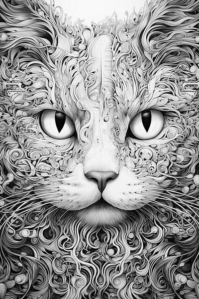 Cat surreal by Bert Nijholt