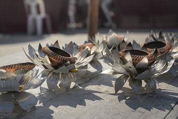 Lotus flower candle holder by Minimalistic Travel Photography by.Rieneke