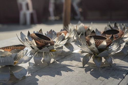 Bougeoir en forme de fleur de lotus