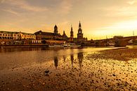 Hofkerk en residentieslot Dresden met Albertbrug van Frank Herrmann thumbnail