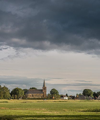 View of the small Frisian village of Boksum just outside Leeuwarden.