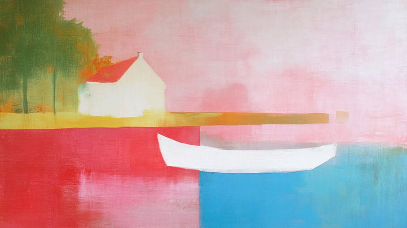 Paysage hollandais en couleurs abstraites et expressives par Franka Poulain
