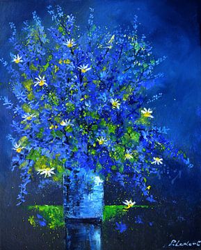 Blauw stilleven van pol ledent