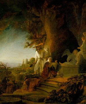 Christus verschijnt als hovenier aan Maria Magdalena, Rembrandt van Rijn