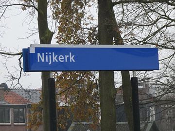 Aankomst bord Station Nijkerk van Veluws