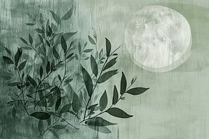 Abstrait vert | Lune verte