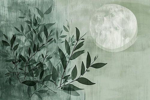 Groen Abstract | Groene Maan