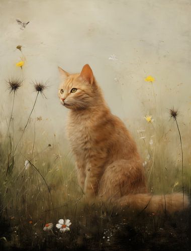 Rode Kater in Dromerig Veld