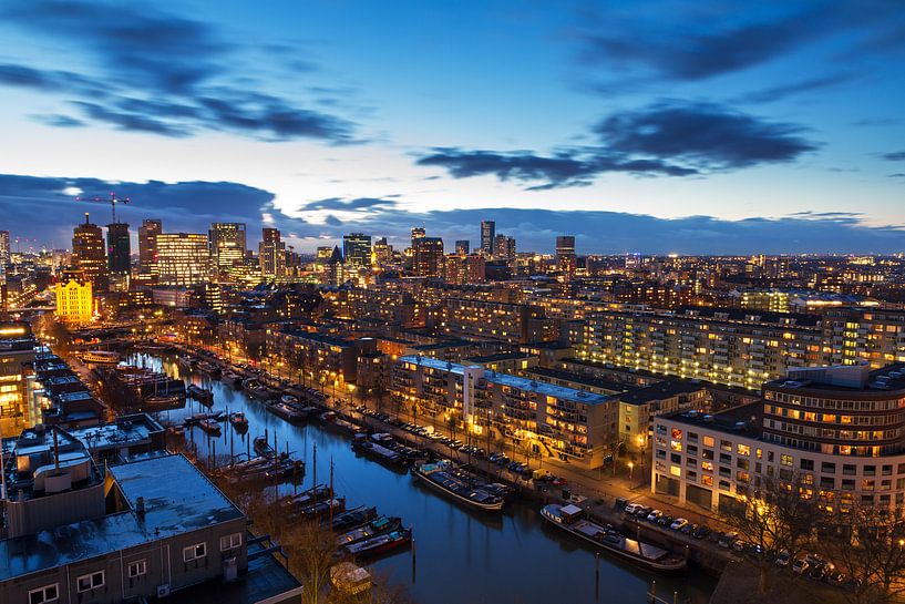 Rotterdam blauwe uur von Dennis van de Water