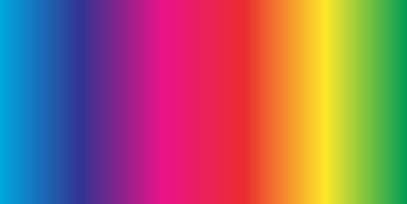 Art néon rétro des années 70. Dégradé abstrait dans un spectre arc-en-ciel aléatoire par Dina Dankers