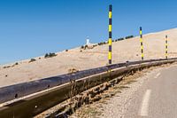 De weg naar de top van de Mont Ventoux