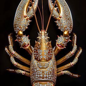 Lobster Luxe -Golden Bling Bling HOMARD - LOBSTER sur Marianne Ottemann - OTTI