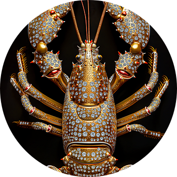 Lobster Luxe -Gouden Bling Bling KREEFT van Marianne Ottemann - OTTI
