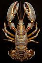 Lobster Luxe -Gouden Bling Bling KREEFT van Marianne Ottemann - OTTI thumbnail