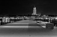 Lebuïnuskerk te Deventer zwart/wit van Anton de Zeeuw thumbnail