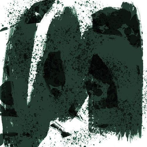 Moderne abstracte kunst. Vormen in groen nr. 2