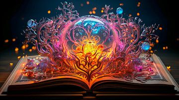 abstract magisch boek met licht van Animaflora PicsStock