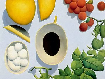 Abstracte vormen van lycee, mango, ei van Artclaud