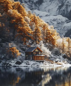 Winterlandschap van fernlichtsicht