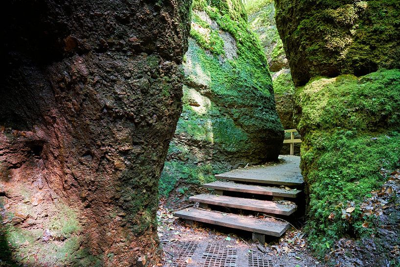 Sentier de randonnée à travers les gorges du Dragon près d'Eisenach par Heiko Kueverling