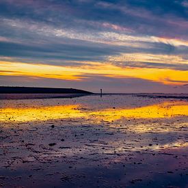 Zonsondergang Paesens Moddergat van Mario Brussé Fotografie