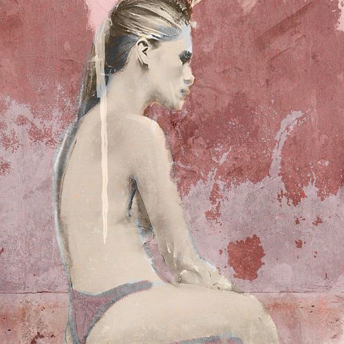 Waterspiegelingen | Portret van een vrouw op de rand van een zwembad