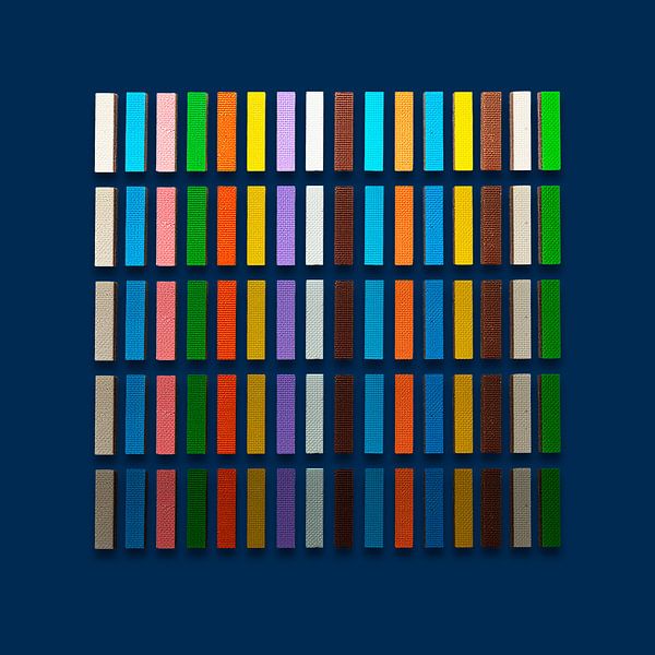 Minimalistische und farbenfrohe Collagekunst -5 von STUDIO MINIMAL ART