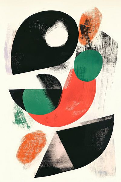 Abstrakte Komposition in kräftigen Farben von Poster Art Shop