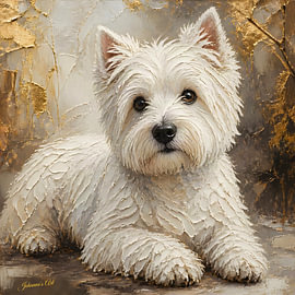 West Highland White Terriër van Johannas Art Creations
