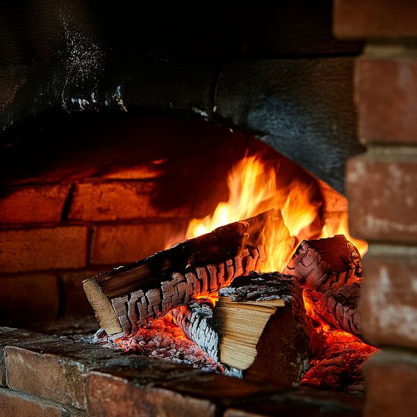 Feu de cheminée Flamme par Poster Art Shop