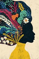 Floral Female Portrait