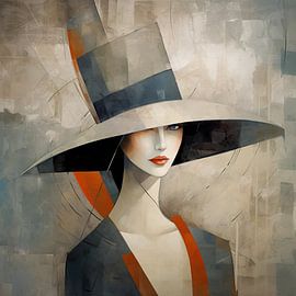 Woman with Hat 120.40 by Eye catching paintings