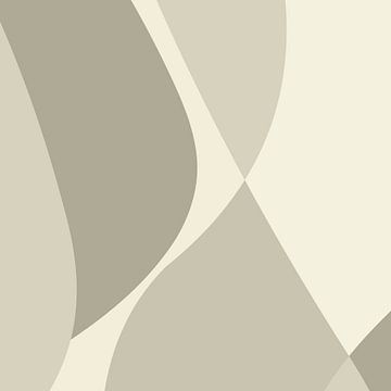 Abstracte organische vormen in neutrale kleuren nr. 5 van Dina Dankers