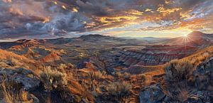 Wüstenhorizont bei Sonnenuntergang