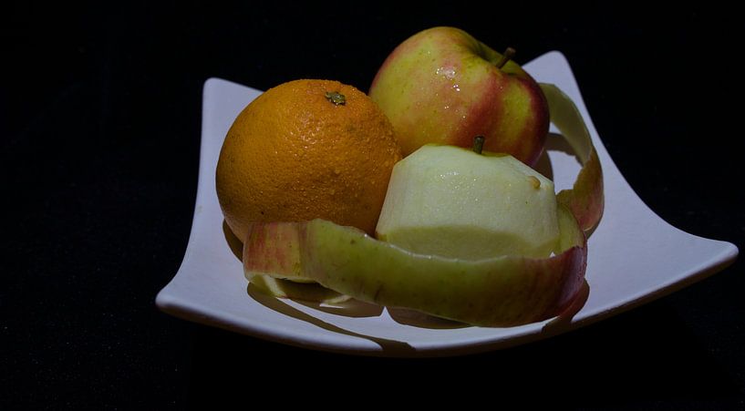 a fresh snack with apple and orange by joyce kool