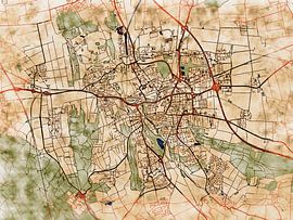 Carte de Hildesheim avec le style 'Serene Summer' sur Maporia