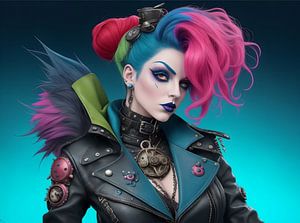Femme steampunk XV