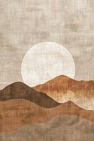 Peinture minimaliste de paysage | Lunar Serenity