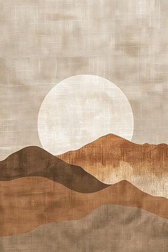 Minimalist landscape painting | Lunar Serenity by Modern Collection