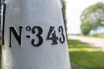Grenspaal België / Nederland  No. 343 van Richard Wareham