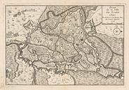 Karte von Gent (Belgien) anno ca 1745, mit weißem Rahmen von Gert Hilbink Miniaturansicht