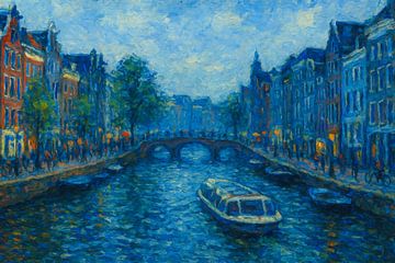 Mysterious Amsterdam: A Blue Canal evening by But First Framing