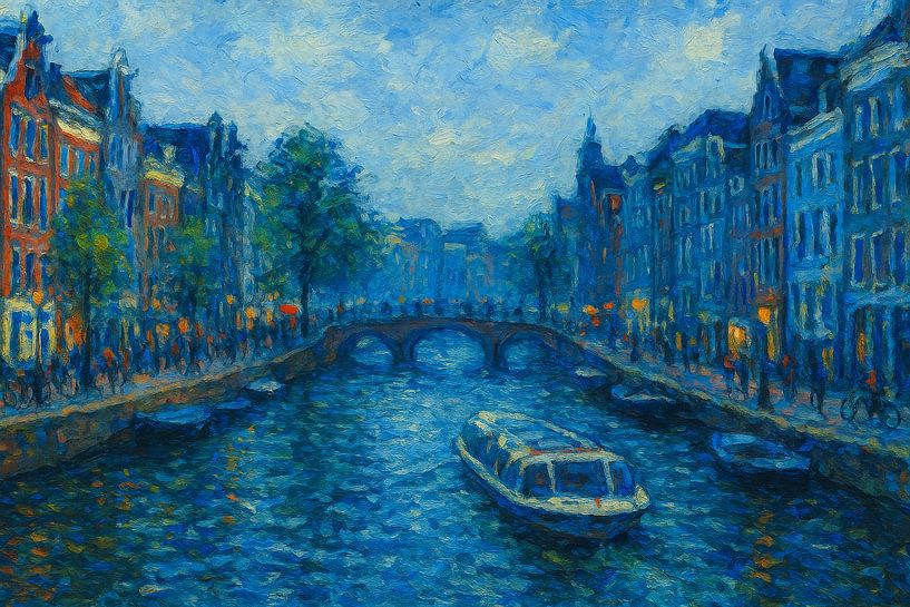 Mysterious Amsterdam: A Blue Canal evening by But First Framing